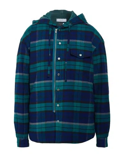 Facetasm Man Jacket Deep Teal Size 5 Cotton In Blue