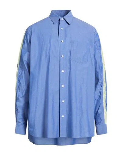 Facetasm Man Shirt Blue Size 4 Cotton