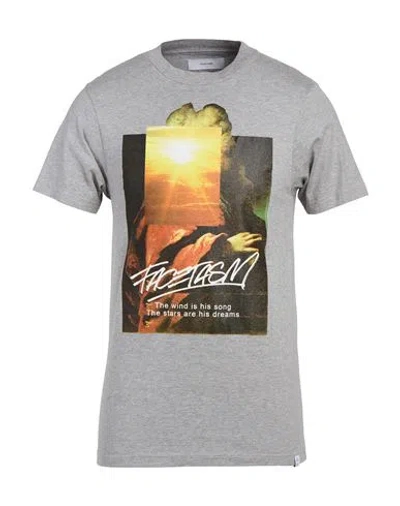 Facetasm Man T-shirt Grey Size 3 Cotton