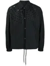 FACETASM PERFORATED-DETAIL SHIRT JACKET