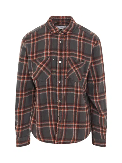 Facetasm Shrunken Check Shirt In Gray