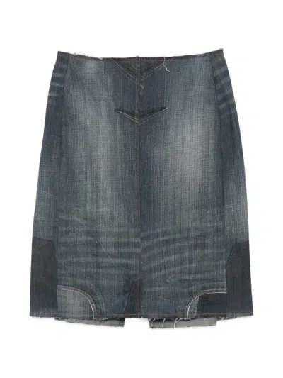 Facon Jacmin Julie Midi Skirt In Blue