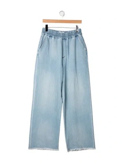 Pre-owned Facon Jacmin Mid-rise Wide Leg Jeans W/ Tags In Blue