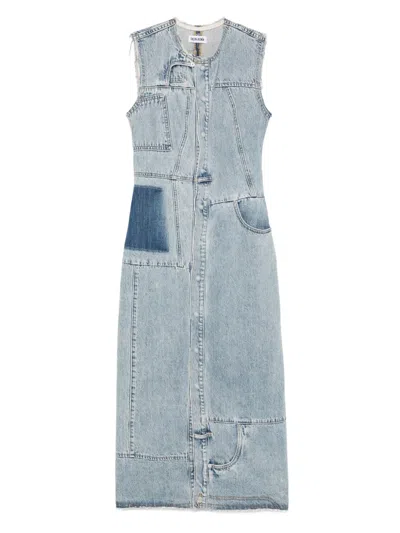 Facon Jacmin Rock Midi Dress In Blue