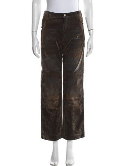 Pre-owned Facon Jacmin Straight Leg Pants In Black