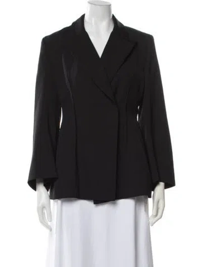 Pre-owned Facon Jacmin Virgin Wool Blazer In Black