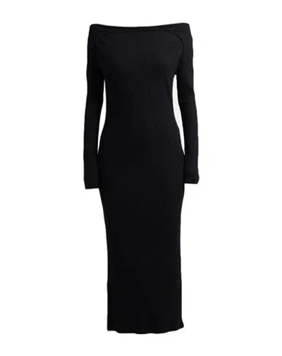 Facon Jacmin Façon Jacmin Woman Midi Dress Black Size 8 Cotton, Lycra, Elastane