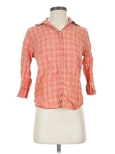 Pre-owned Façonnable 3/4 Sleeve Button Down Shirt In Orange