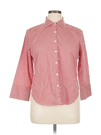 Pre-owned Façonnable 3/4 Sleeve Button Down Shirt In Red