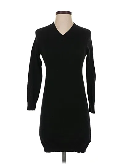 Pre-owned Façonnable 3/4 Sleeve Top Black V Neck Tops