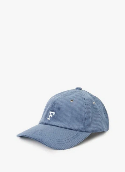 Façonnable Casquette Velours Côtelé À Visière Incurvée En Coton In Blue