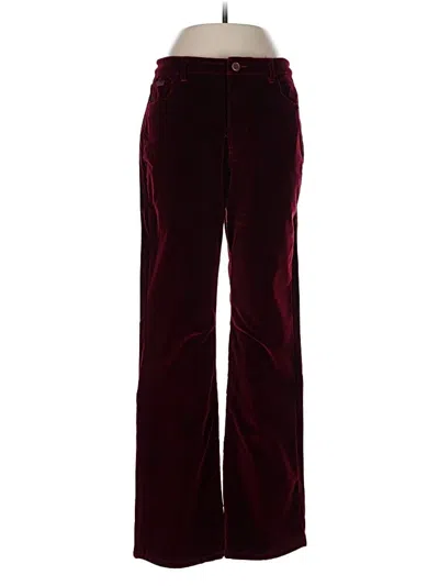 Pre-owned Façonnable Casual Pants In Burgundy