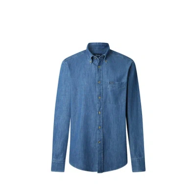 Façonnable Chemise Col Américain En Coton In Blue