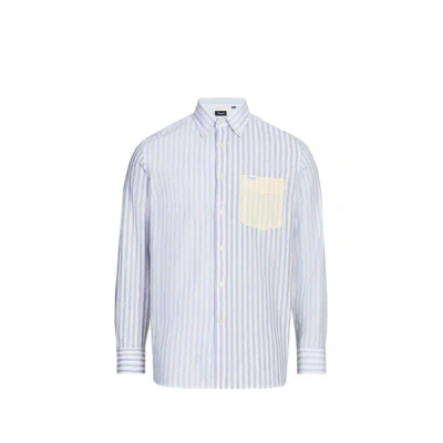 Façonnable Chemise En Coton In Bleu