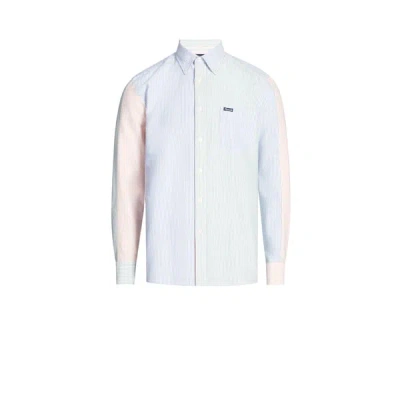 Façonnable Chemise Rayée Tricolore In Multi