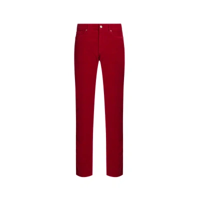 Façonnable Corduroy Trousers In Red