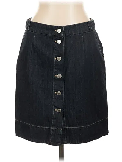 Pre-owned Façonnable Denim Skirt In Black