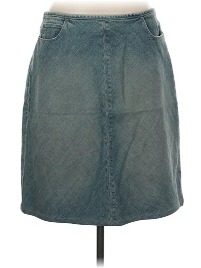 Pre-owned Façonnable Denim Skirt In Teal