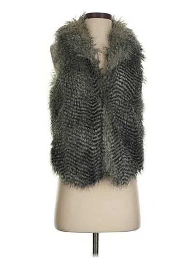 Pre-owned Façonnable Faux Fur Vest In Gray