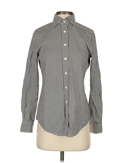 Pre-owned Façonnable Long Sleeve Blouse In Black