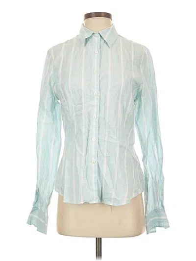 Pre-owned Façonnable Long Sleeve Blouse In Blue