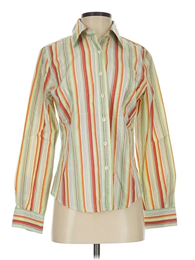 Pre-owned Façonnable Long Sleeve Blouse In Green