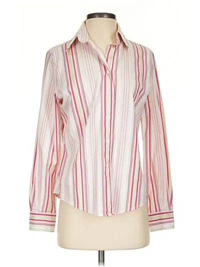 Pre-owned Façonnable Long Sleeve Blouse In Ivory
