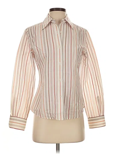 Pre-owned Façonnable Long Sleeve Blouse In Ivory