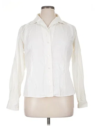 Pre-owned Façonnable Long Sleeve Blouse In Ivory