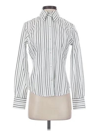 Pre-owned Façonnable Long Sleeve Blouse In Ivory