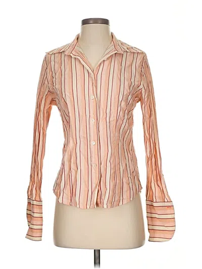 Pre-owned Façonnable Long Sleeve Blouse In Orange