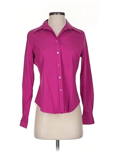 Pre-owned Façonnable Long Sleeve Blouse In Pink