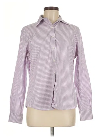 Pre-owned Façonnable Long Sleeve Blouse In Purple