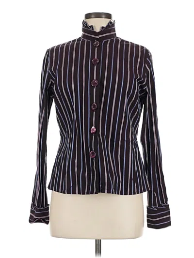 Pre-owned Façonnable Long Sleeve Blouse In Purple