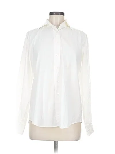 Pre-owned Façonnable Long Sleeve Blouse In White