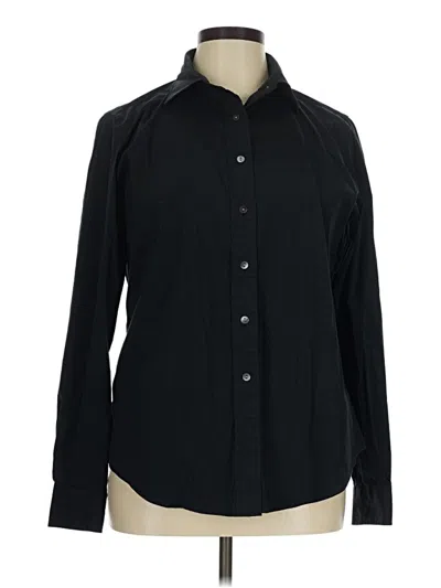 Pre-owned Façonnable Long Sleeve Button Down Shirt In Black