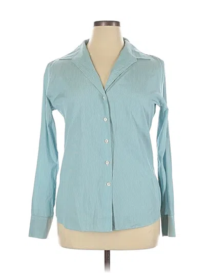 Pre-owned Façonnable Long Sleeve Button Down Shirt In Blue
