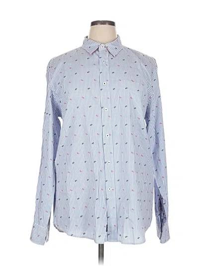 Pre-owned Façonnable Long Sleeve Button Down Shirt In Blue