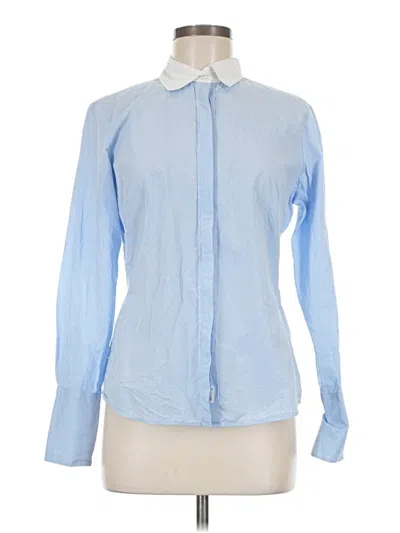 Pre-owned Façonnable Long Sleeve Button Down Shirt In Blue