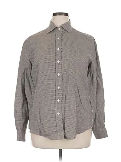Pre-owned Façonnable Long Sleeve Button Down Shirt In Brown