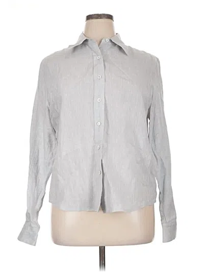 Pre-owned Façonnable Long Sleeve Button Down Shirt In Gray