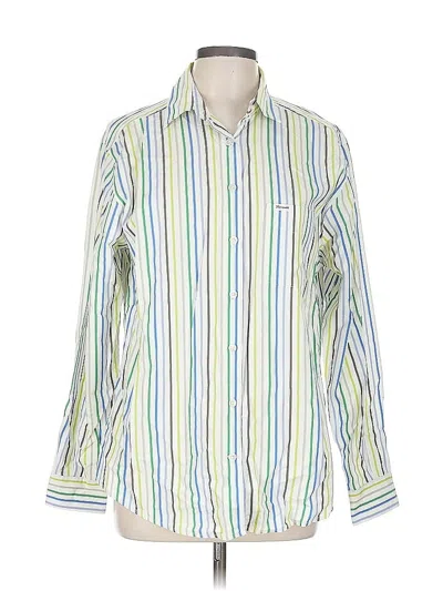 Pre-owned Façonnable Long Sleeve Button Down Shirt In Green