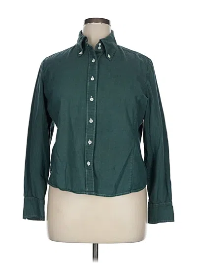 Pre-owned Façonnable Long Sleeve Button Down Shirt In Green