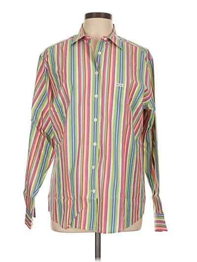 Pre-owned Façonnable Long Sleeve Button Down Shirt In Green