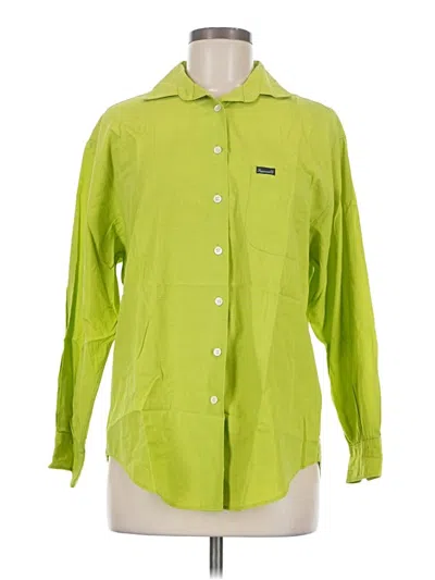 Pre-owned Façonnable Long Sleeve Button Down Shirt In Green