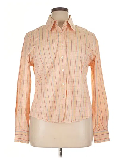 Pre-owned Façonnable Long Sleeve Button Down Shirt In Orange