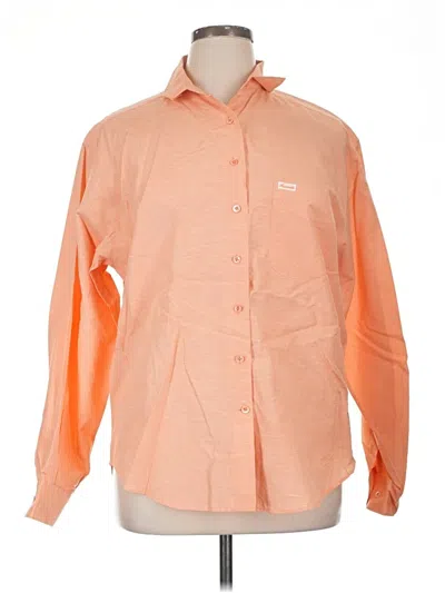 Pre-owned Façonnable Long Sleeve Button Down Shirt In Orange