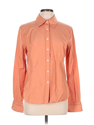 Pre-owned Façonnable Long Sleeve Button Down Shirt In Orange