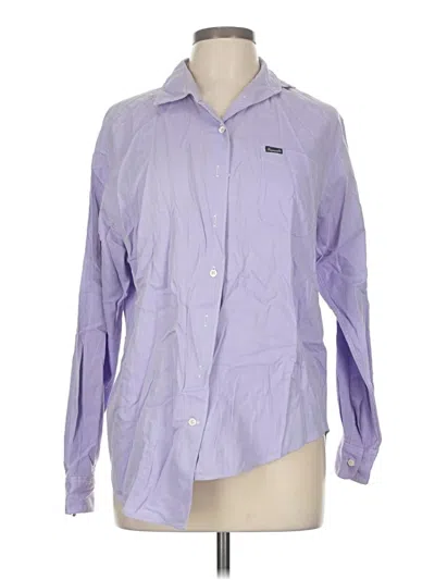 Pre-owned Façonnable Long Sleeve Button Down Shirt In Purple