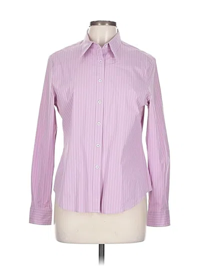 Pre-owned Façonnable Long Sleeve Button Down Shirt In Purple